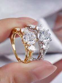 1pc Elegant Minimalist Hollow Heart Shaped Wide Band Ring, Suitable For Women As Birthday, Anniversary, Valentine's Day, Meeting Girlfriends