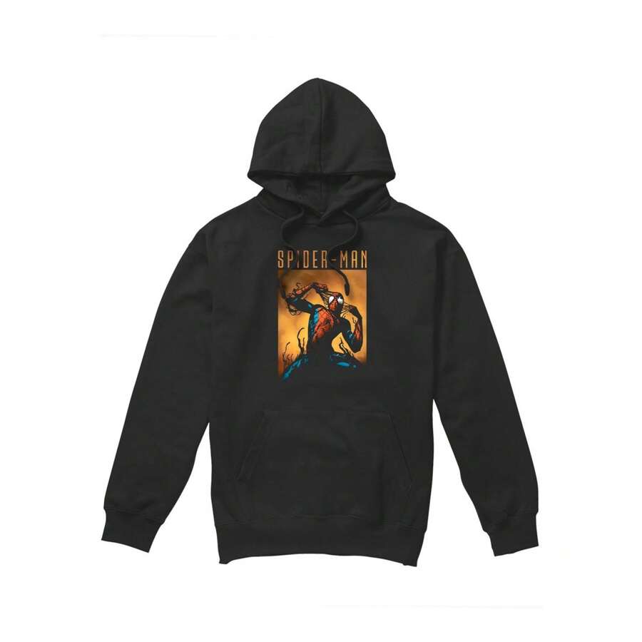 Marvel Spider-Man Mens Creeping Venom Hoodie (Black)