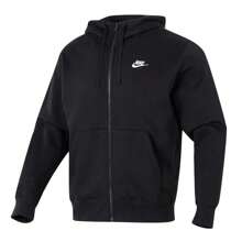 Nike Men's Jacket, Spring 2026 New Casual Sports Thermal Lined Warm Basic Minimalist Hoodie Jacket BV2646-010 - Black - View 8