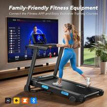 MERACH Foldable Treadmill With Incline, 7.5MPH Quiet Treadmills For Home With Double Deck Technology, 4 Silicone Shock Cushion, Heart Rate Monitoring,16.5" Wider Belt, APP