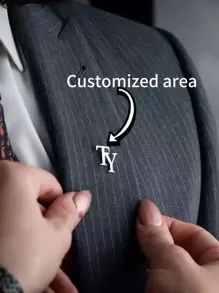 1pc Customized Double Letter Pin, Stainless Steel Initial Pin, Personalized Couple Pin, Men's Suit Lapel Pin, Simple Men's Jewelry.,Durable,Engraved,Stainless,Colorful,Cute,Adorable,Funny,Kawaii,Y2K,Stylish,Unisex,Casual,Custom,Personalized,Unique,Customized,Ideal Gifts For Him,Ideal Gifts For Her,Her,Boyfriend,Girlfriend,Family,Friends,Chic Autumn,Apparel Accessories,Customized Brooch - Multicolor - View 1