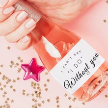 For 50ml - Bridesmaid Proposal Mini Champagne Labels - Will You Be My Bridesmaid Box Gift Idea Wedding Party Favors Room Decor Gifts Birthday Graduation Birthday Decorations Party Decorations Bachelorette