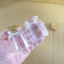 pthcrsdyn 12 Chai thủy tinh trong suốt đường kính 47mm có nút bần, Chai đựng trong suốt, Chai trôi có nút bần, Thích hợp để đựng mẫu, Lưu trữ vật phẩm, Trang trí ngày lễ, Hũ đựng vật phẩm nhỏ - Trong sáng - Xem 7