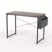 Tiger Stripes Wooden Office Computer Desk Workstation With Storage Bag - Stylish Writing Table For Enhanced Productivity