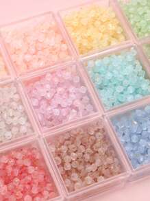 705 piezas/50g Cuentas de arroz de cristal facetado y escarchado en color dorado para hacer joyería, pulseras, collares, decoración de ropa y manualidades DIY