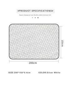 1 pieza Colchoneta de camping a prueba de humedad, lona para tienda de campaña gruesa con lámina de aluminio de doble cara, impermeable, manta de picnic
