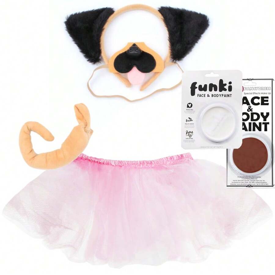 Biff, Dog's Don't Do Ballet Book Character Costume Fancy Dress World Book Day Set Pug Ballerina For Girls Boys Kids - Full Costume - View 1