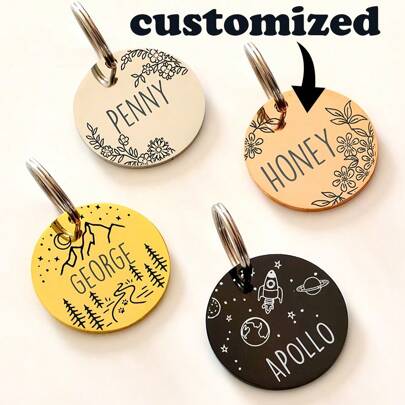 Dog Tag Dog Collar Tag Personalized Cat Tag Custom Cat Collar Tag Cat ID Tag Dog ID Tag Dog Name Tag Engraved Pet Tag Cat Name Tag Ornamental,Engraved,Stainless Stylish,Fashion,Colorful,Vintage,Cute,Contracted,Cuties Custom,Unique,Customized,Personalized Pet For Anniversaries,For Birthdays