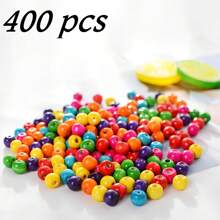 200 件鲜艳圆形木制工艺珠 - 天然、色彩鲜艳、穿线珠，适用于 DIY 珠宝制作和创意项目 - 优质、表面光滑、多功能工艺用品 - 彩色 - 查看 14
