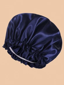 Breathable Silky Bonnet For Women Hair Care, Reusable Silky Hair Wrap For Sleeping With Elastic Stay On Head, Solid Color Shower Cap Sleep Cap - Bathroom Accessories