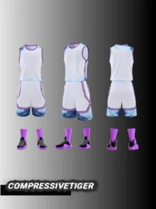 2pcs Personalized Basketball Jersey - Customizable Name And Number Print Short Sleeve T-Shirt + Shorts Co-Ord Dragon Pattern Quick-Drying Sweat-Absorbing Sports Set As Gift