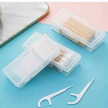 1pc Portable Small Storage Box Made Of Plastic, Designed For Organizing Swabs, Jewelry, Hairpins, And Pills, Featuring A Lid For Multifunctional Use At Home And During Travel.