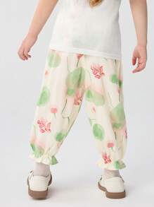 Balabala Pantalones repelentes de mosquitos para niña joven, pantalones ligeros para dormir de verano 2025