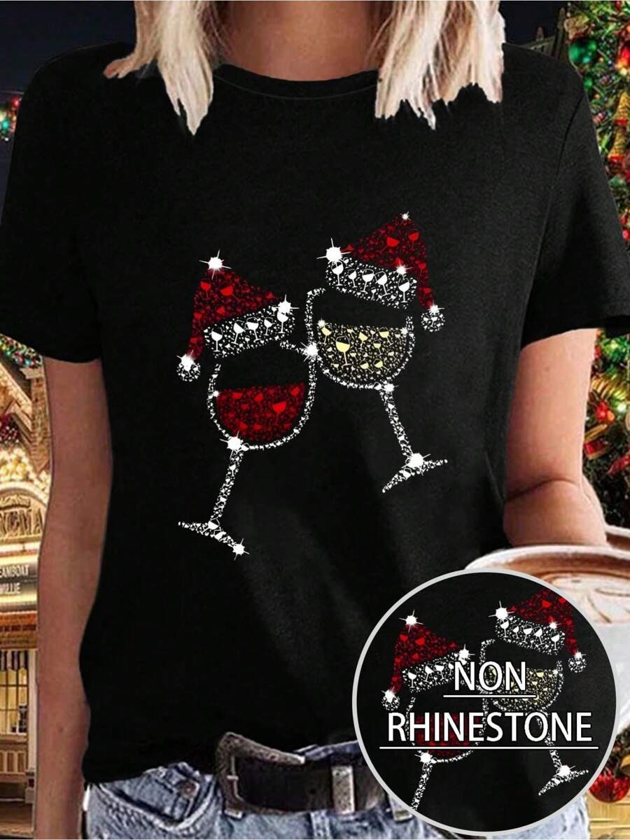 Relaxiva Slogan Printed Round Neck Short Sleeve Casual T-Shirt GOD IS WITHIN HER SHE WILL NOT FALL Psalm 465 Graphic Tees Women Tops - màu đen - Xem 1