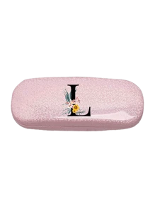 1pc Y2k Style Glitter Star Glasses Case With Daisy Flower Black Letter A-Z Pattern, Novel, Stylish And Simple Design, Convenient And Portable, With Waterproof And Dustproof Function (Small Size, Made Of Plastic Material). Initial Glasses Case