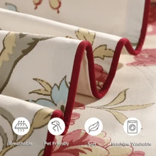 LISSTHER 3pcs 600 TC Duvet Cover Set (Without Core), Luxury Vintage Country Floral Shabby Chic, Soft & Skin-Friendly Bedding Set, Include 1 Duvet Cover And 2 Pillow Case, Suitable For Home, All-Seasons