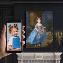 Custom Kids Royal Portrait From Photo For Girl, Custom Girl Portrait, Renaissance Portrait, Historical Princess Portrait, Royal Portrait, Human Portrait, Custom Kids Portrait, Birthday Gift - Multicolor - View 5