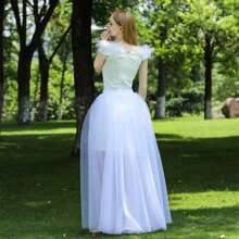 1 pièce Jupe bouffante à 3 couches de style européen et américain pour robe de demoiselle d'honneur