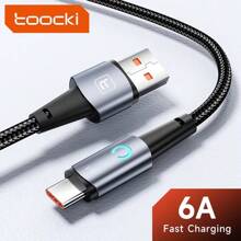 Toocki 6A USB 数据线 Type C 适用于 100W LED 快速充电器 USB C 数据线 Type C 适用于 Realme POCO - 彩色 - 查看 5