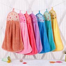 Soft Hand Towel Dishcloths Hanging Cloth Kitchen Accessories Coral Velvet Bathroom Supplies Microfiber