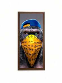 Framed Picture For Barbecue Corner And Bar 19x40cm - 42 Mute Monkey - View 1