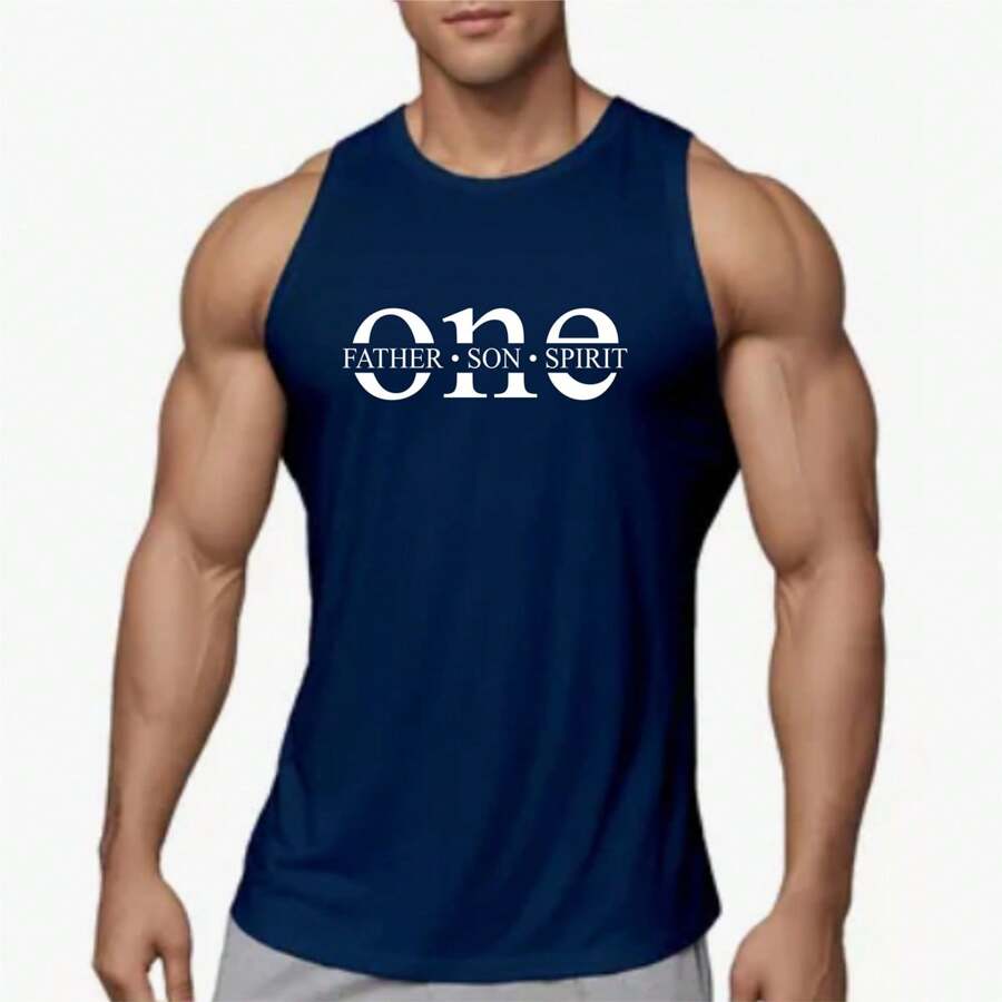 Regata Dry Fit UV Camiseta Masculina Academia Treino RMSUP14 - Azul Marinho - Visão 1