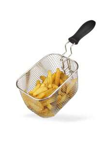 MAGEFESA ® Milos 3 電炸鍋，容量 3 公升，功率 2000 瓦，緊湊型鋼鋁設計，籃子可放入洗碗機清洗，旋轉溫度選擇器為 130 和 190 ºC