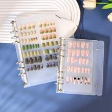 10pcs Set Matte Portable Nail Polish Storage Album, Multi-Size Nail Art Display & Organizer Collection Booklet