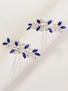 2 Stücke elegante Kristall Diademe & Haarclips für Frauen, Braut Hochzeit Haarzubehör