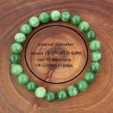 1pc Fashionable Elegant Aventurine Stone Stretch Bracelet, Suitable For Everyday Wear For Women, Bringing Hope And Courage
