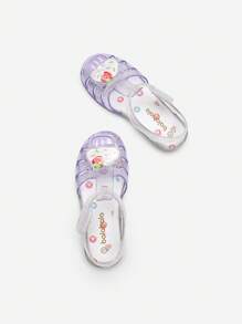 Balabala 2025 New Girls Jelly Sandals, Non-Slip Baby Summer Sandals - White Purple - View 4