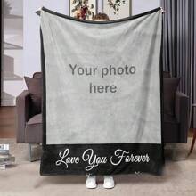 Customizable Photo Blanket, Soft Woven All-Season Throw Blanket, High-Definition Digital Printing, Ideal Gift For Boys, Boy, Girl, Grandparents, Siblings, Parents, Valentine's Day - Multipurpose, Lightweight, Comfortable For Bed, Sofa, Camping, Travel,Multi-Functional,Ornamental,Letter,Stylish,Soft,Modern,Colorful,Kawaii,Adorable,Cute,Casual,Custom,Personalised,Unique,Customized,Baby Gifts,Ideal Gifts For Him,Ideal Gifts For Her,Son,Daughter - Multicolor - View 4