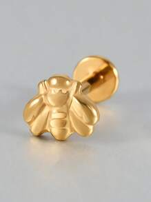 1PC Stainless Steel Flower Ear Tragus Cartilage Piercing Internal Threaded Bee/Butterfly Labret Ring Lobe Earrings Helix Piercing - 1 Gold - View 19