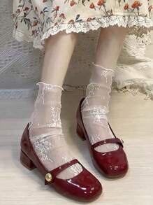 1 paar witte mesh kant frilly sokken voor dames schattige JK hoge sokken dunne zomer ademende retro zwarte visnetkousen