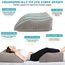 Portable Wedge Pillow Inflatable Leg Pillow-45 Degree Wedge Leg Bolster Pillow Use In Bed, Travel, Camping ,Inflatable Wedge Pillows For Sleeping Reduce Swelling Support For Circulation - Multicolor - View 2