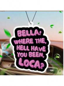 Bella “你要去哪儿”趣味汽车空气清新剂 | 持久留香，热门后视镜装饰，送给爱车人士（男士/女士）的独特节日、生日礼物 - 均碼 - 查看 10
