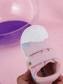 GENGASUN 1 pieza Zapatos de fiesta o casuales de cabeza redonda y tacón bajo con arcoíris en PU para niñas pequeñas en verano/otoño