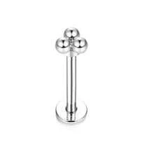 1pc Piercing Jewelry For Women Men 16G 6MM 8MM Helix Cartilage Conch Earring Stud Stainless Steel Internally Threaded Medusa Lip Monroe Ring Labret Nose Stud Set