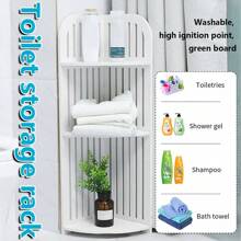 Mensola a 3 ripiani per angolo da bagno, caddy per doccia, portaoggetti, scaffale, unità organizzativa, colore bianco, per casa e bagno, accessorio bagno estivo
