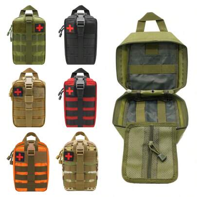 1 Pieza Kit de Primeros Auxilios Portátil de Emergencia para Viajes, Kit de Supervivencia, Kit de Primeros Auxilios Doméstico, Mochila de Emergencia y Supervivencia para Campamento, Senderismo y Otras Actividades al Aire Libre (Otros Accesorios No Incluidos) - Bolso Táctico Impermeable Multifuncional para Actividades al Aire Libre, Salvamento de Montaña, Deportes