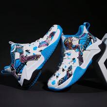 Kids' Basketball Shoes, Casual Style Ankle Support Sports Sneakers, Non-Slip For Boys And Girls - White - View 8