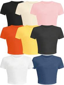 Customized Y2K Shirt, Mother's Day Gift, Gift For Girlfriend/Wife, Custom Women's T-Shirt - Add Your Own Text And Images (Family Photo/Selfie/Pet Photo/Friend Photo) To Design Your Personalized Printed T-Shirt, Cropped T-Shirt, Blouse For Summer, Ornamental, Dawg, Unique, Custom, Ideal Gifts For Her, Family, Friends, Pink Girls, For Holiday, For Vacation, For Anniversaries, Women Summer Clothes, Women Summer Clothes - White - View 5