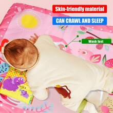 1 件婴儿游戏垫带悬挂玩具 - 婴儿活动健身房，用于锻炼和发展 - 多功能游戏场，适合趴着玩、爬行和坐着 - 理想的节日礼物 - 彩色 - 查看 7