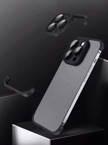 Yezodawee 1 Stück rahmenloser TPU Ecken Pad Handyhülle, entworfen, Vier Ecken Fallschutz Matte Abdeckung stoßsicher Objektivschutz, Minimalismus Wärmeableitung Handyrahmen Schutzkasten, kompatibel mit Samsung 16 Pro Max/16 Pro/16 Plus/16/15/14/13/12/11 und S25 Ultra S24 Ultra/S24 Plus/S24+/S24/S23 Ultra/S22 Ultra Serie (1 Stück Schwarz)
