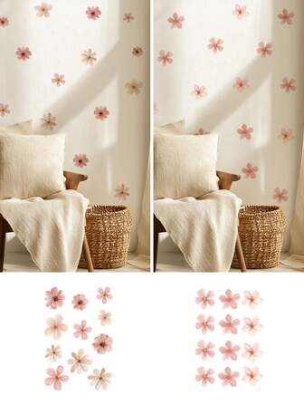 1pc 20cm*30cm Floral Peel And Stick Wall Decals, Creative Home Decoration Sticker For Wall, Wardrobe Room Decor Wall Decor Bathroom Decor Bedroom Decor Room Decoration Stuff Living Room Decor House Decor Home Decor Living Room Wall Paper Stickers Personalised Stickers