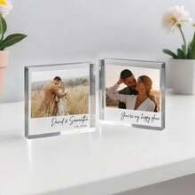 1 Piece Customizable Acrylic Photo Text Plaque - Personalized Image Block, Perfect Gift For Your Loved Ones For Thanksgiving, Christmas And New Year