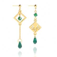 1 Pc Anime Character Kaya Asymmetrical Earring With Tassel Gem Dangle, Anime Eye Wind Earring, Girlfriend Gift Everyday Wear