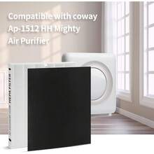 3-Pack AP-1512HH True HEPA Replacement Filter, Compatible With Coway AP-1512HH Mighty Purifier, Part# 3304899, With 9 Extra Carbon Filters