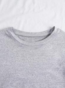 1 Pc Women's Solid Color Round Neck Short Sleeve Casual T-Shirt, Minimalist & Fashionable, Suitable For Summer