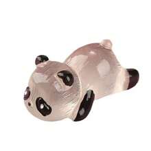 3 stuks willekeurige Glow-In-The-Dark Panda Hars Craft Decor, DIY Haaraccessoires, Crèmekleurige Polymeer Klei Decoratiematerialen